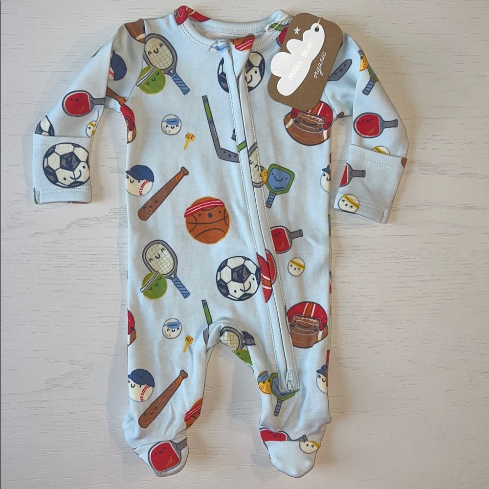 Angel Dear Sports Ball Friends Footie Newborn 0-3 6-9 months